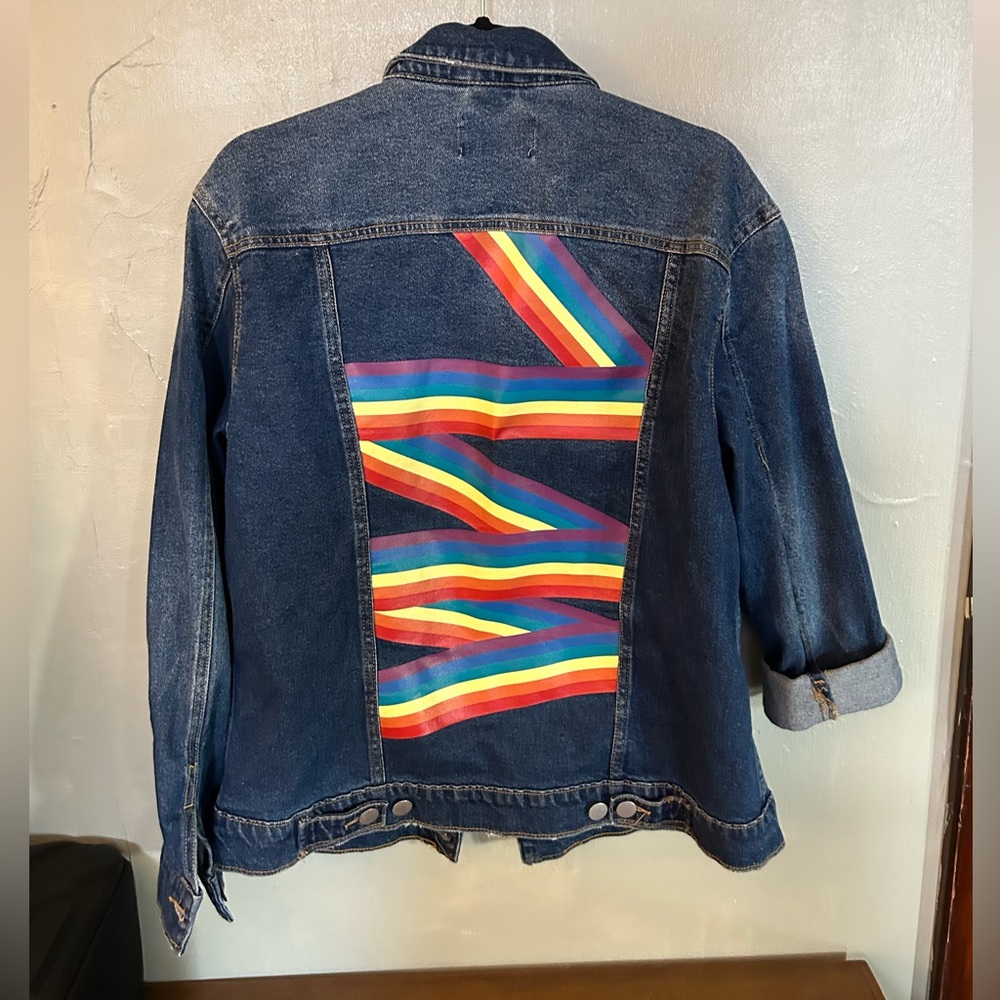 One of a kind PRIDE Denim jacket!